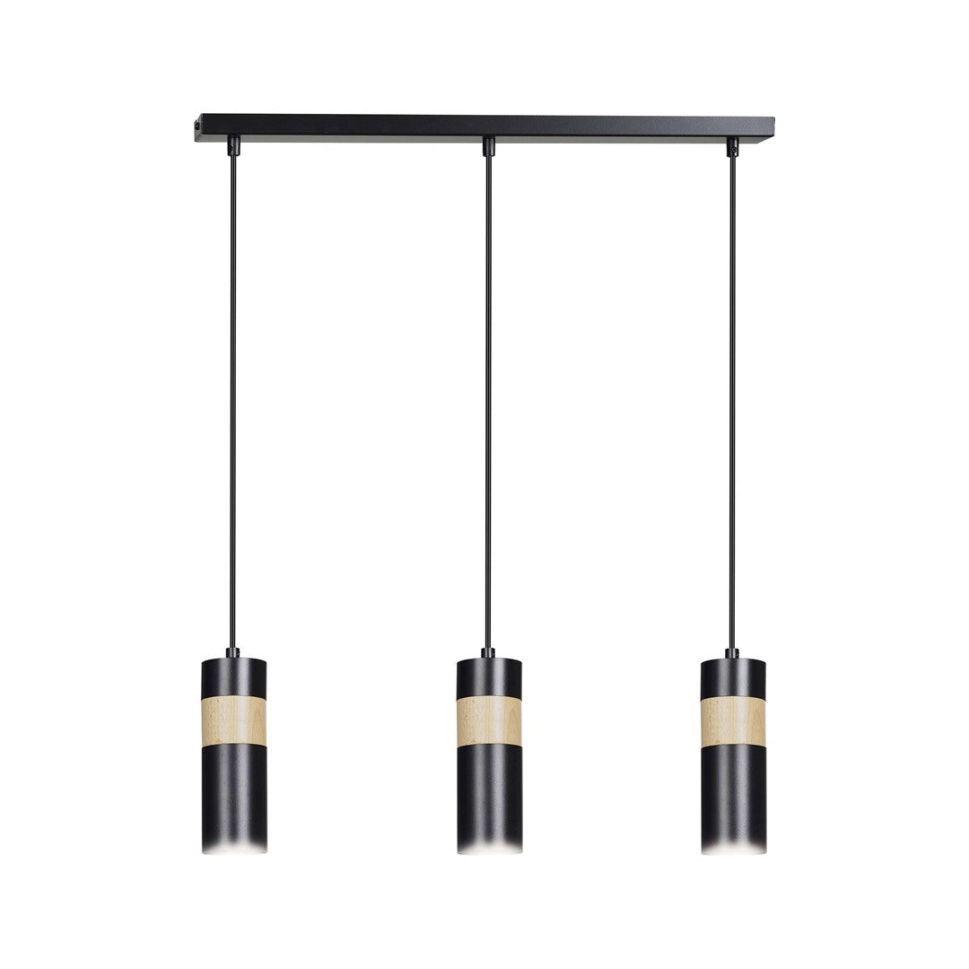 Lustra suspendata cu 3 pendule AKARI 3 neagra