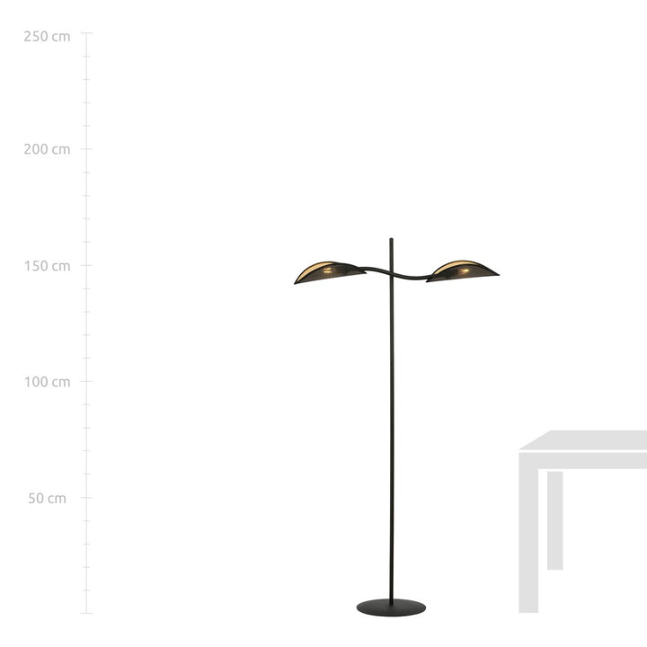 Lampa de podea LOTUS LP2 BLACK/GOLD