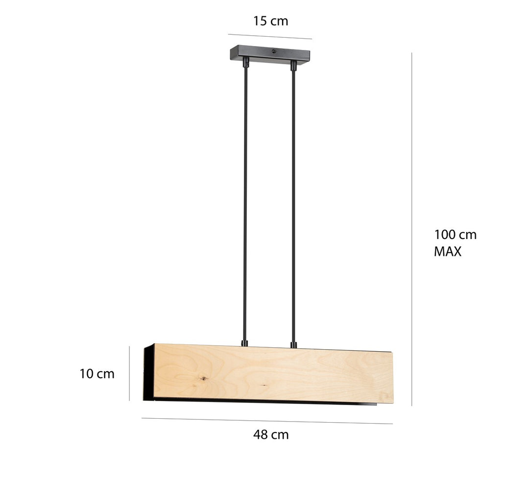 Lustra suspendata liniara CARLO 2 neagra