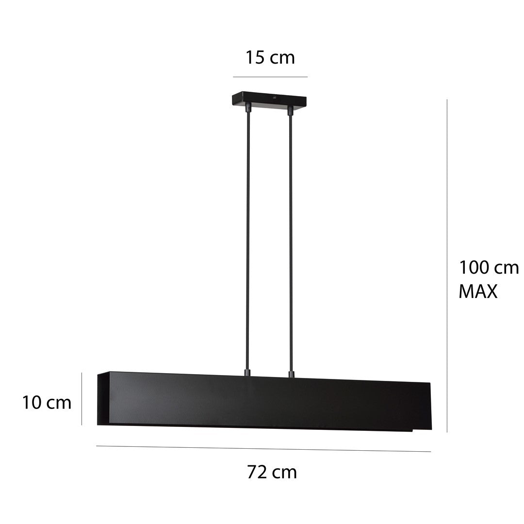 Lustra suspendata GENTOR 3 neagra