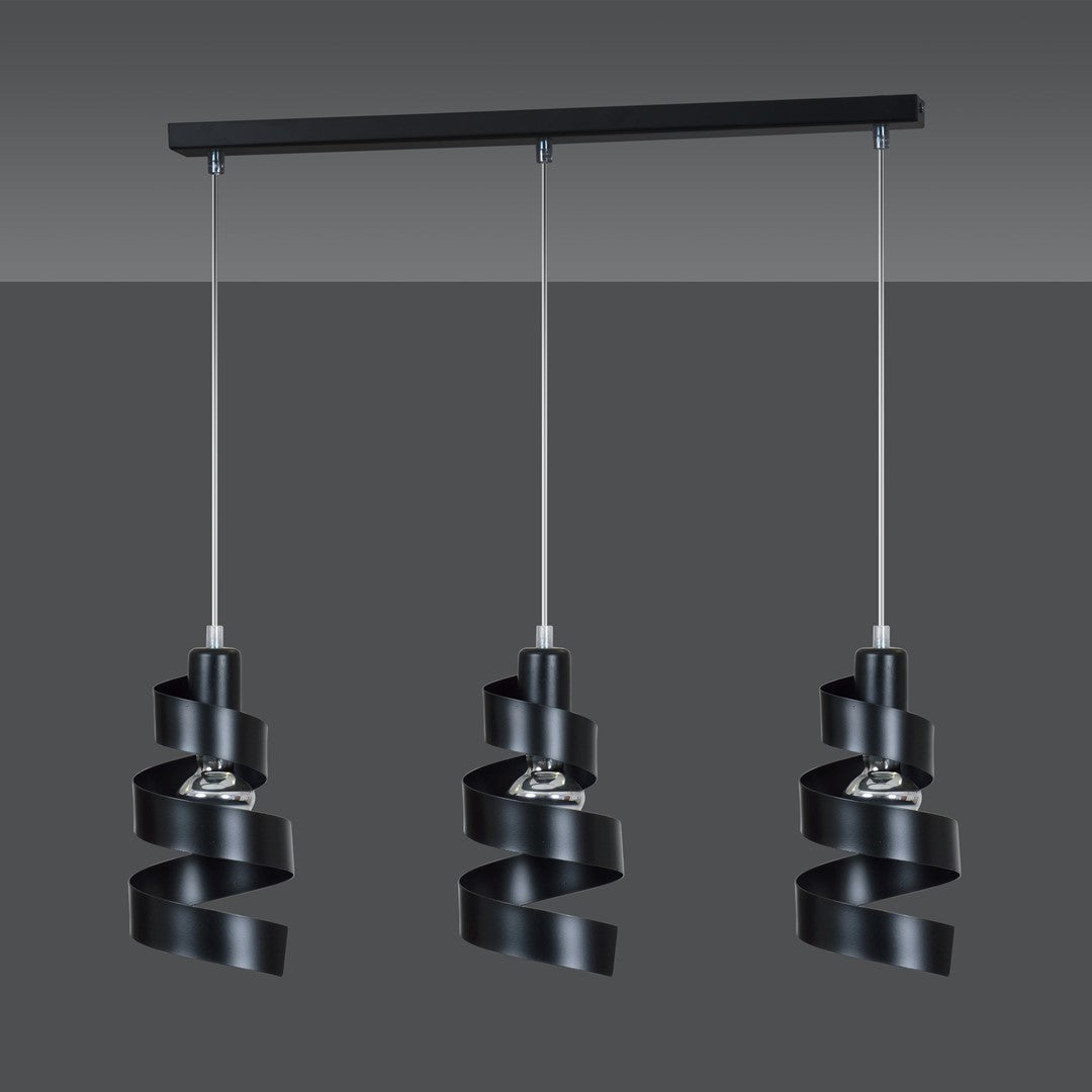 Lustra suspendata SAGA 3 neagra