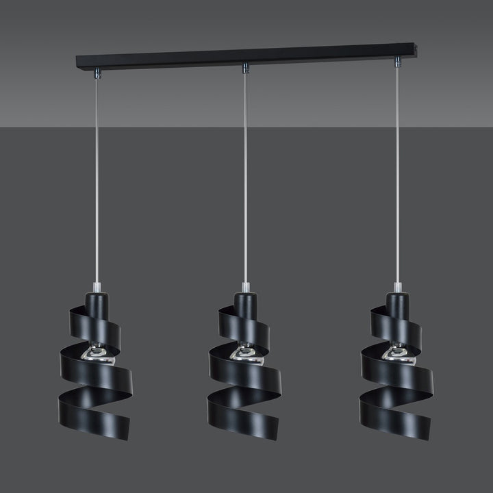 Lustra suspendata SAGA 3 neagra