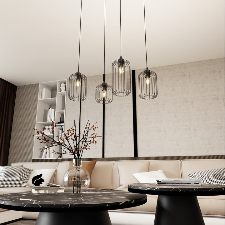 Lustra suspendata VANDER 4 neagra