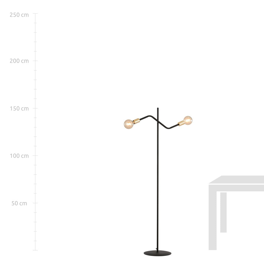 Lampa de podea BOLT LP2 BLACK GOLD