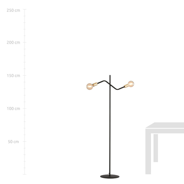 Lampa de podea BOLT LP2 BLACK GOLD