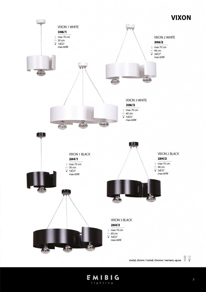 Lustra suspendata VIXON 1 neagra