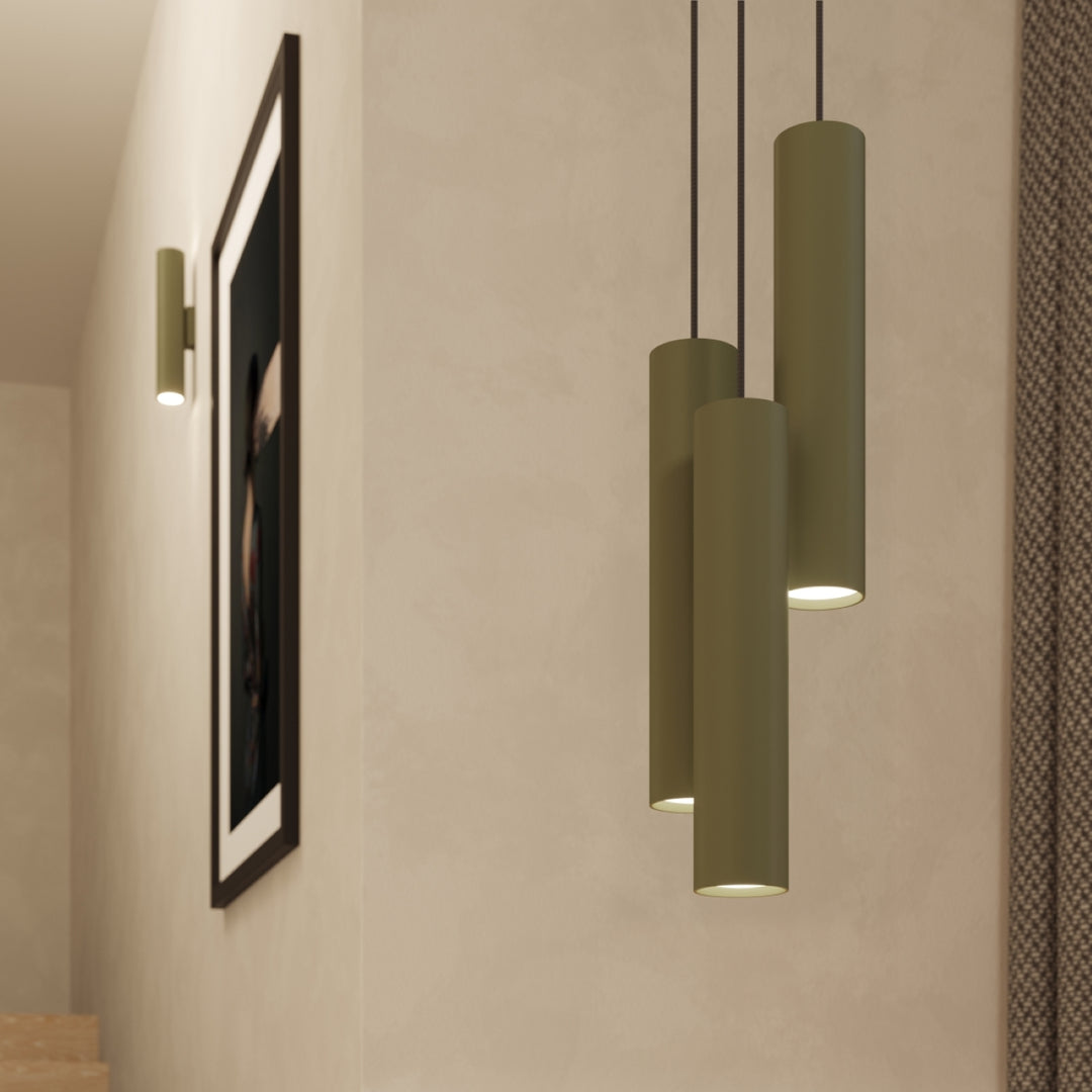 Lampa suspendata LAGOS 3L verde masliniu