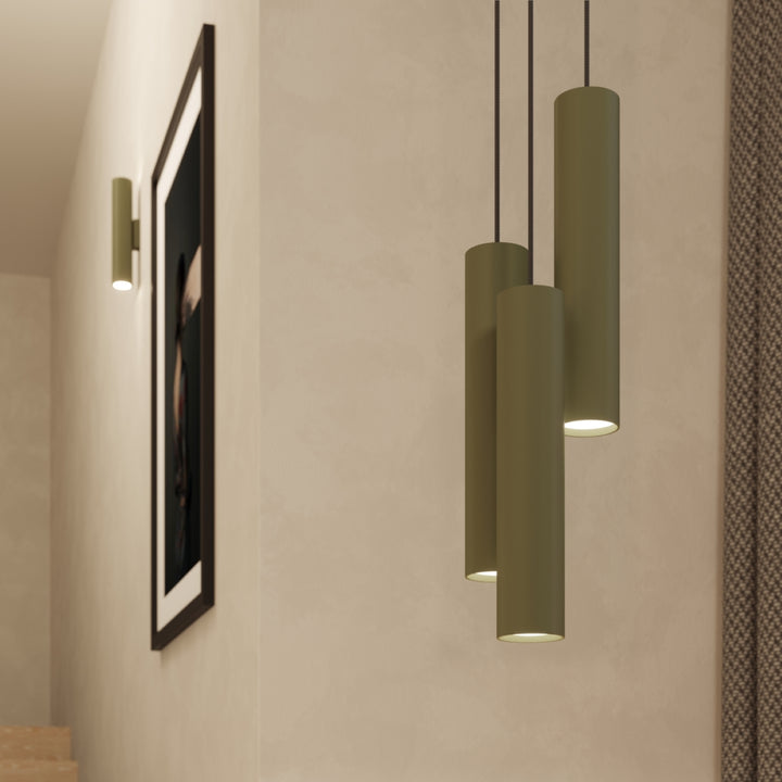 Lampa suspendata LAGOS 3L verde masliniu