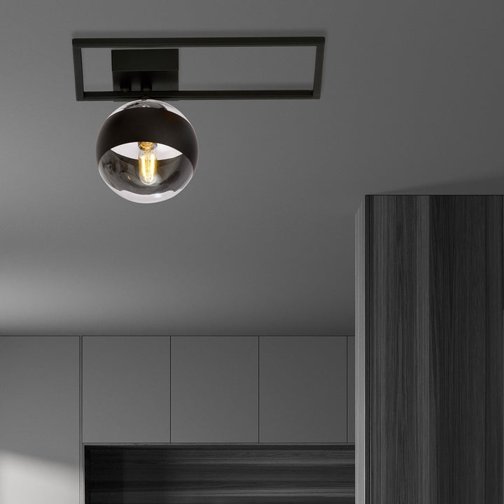 Plafoniera IMAGO 1D cu dunga neagra
