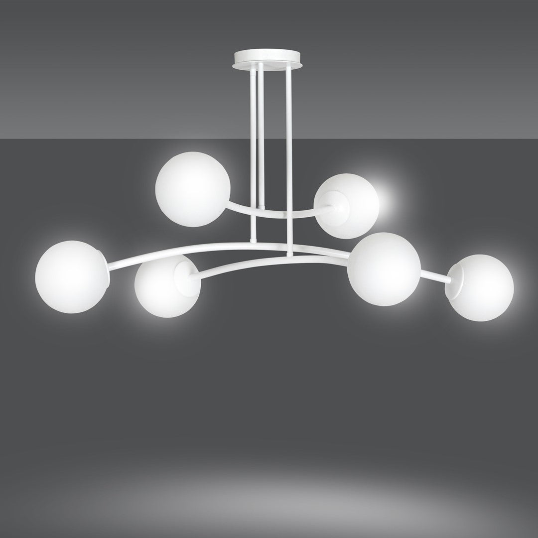 Lustra HALLDOR 6 alba