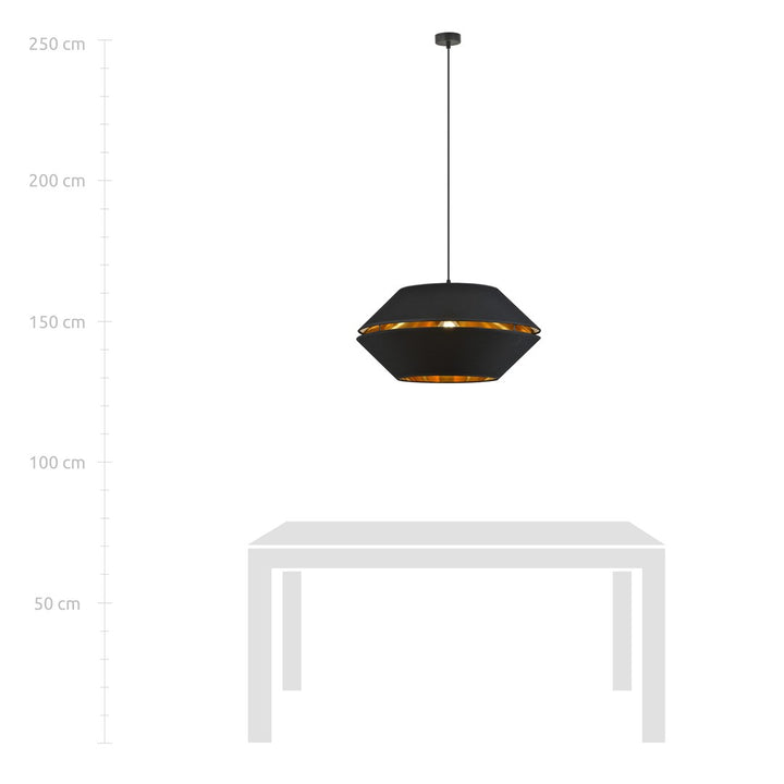 Pendul PIANO 1 negru cu auriu