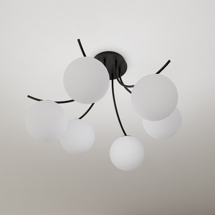 Lustra BOSTON 6 neagra/opal