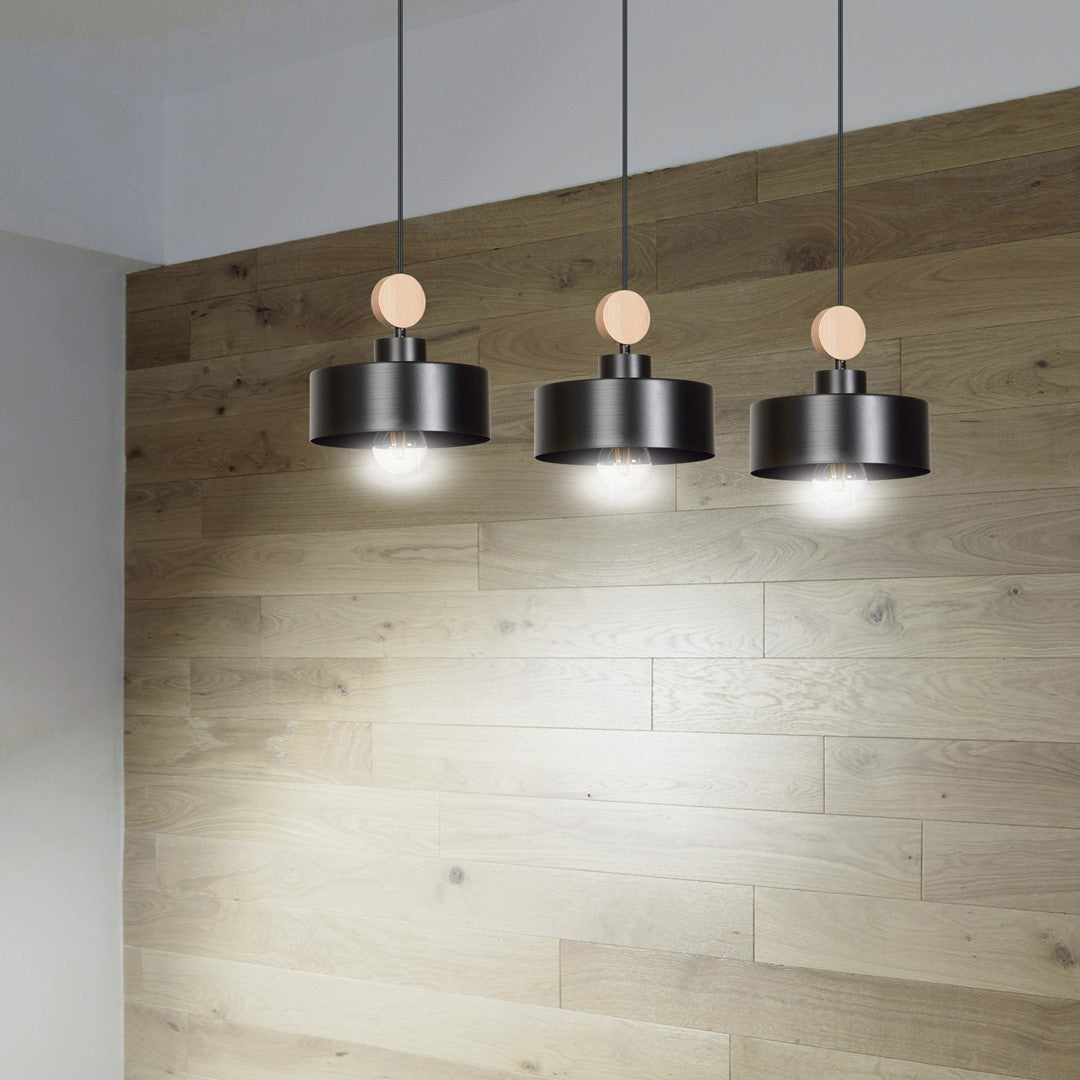 Lustra suspendata TUNISO 3 neagra