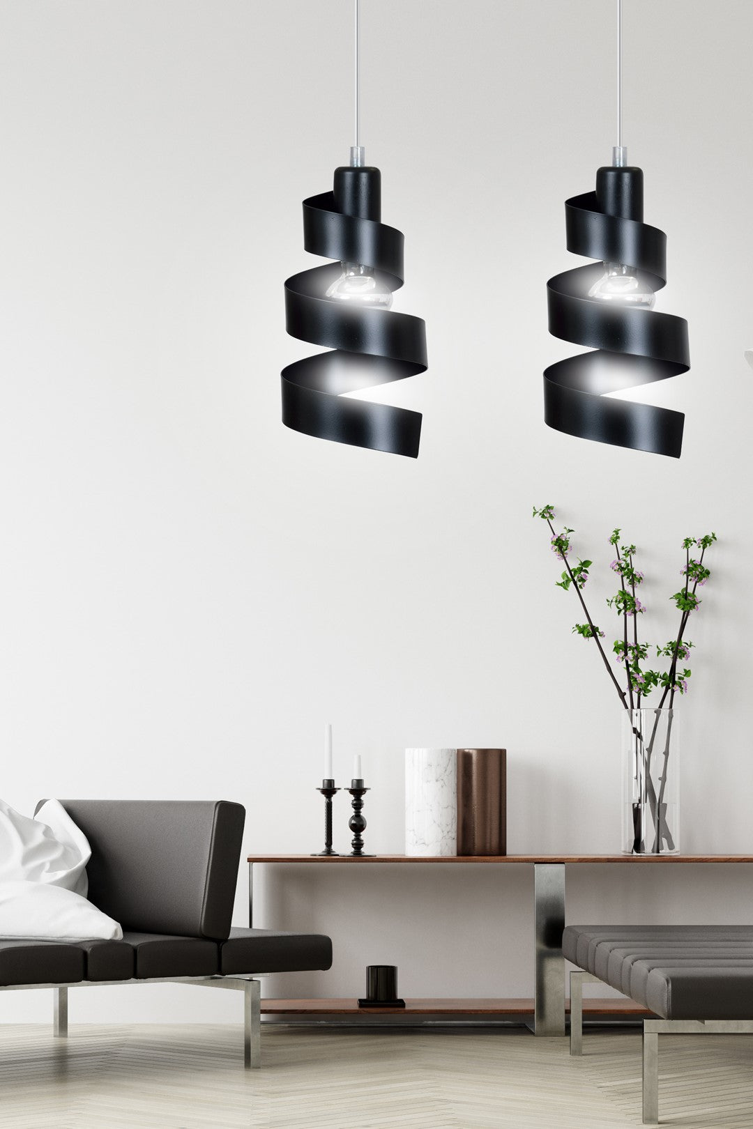 Lustra suspendata SAGA 2 neagra