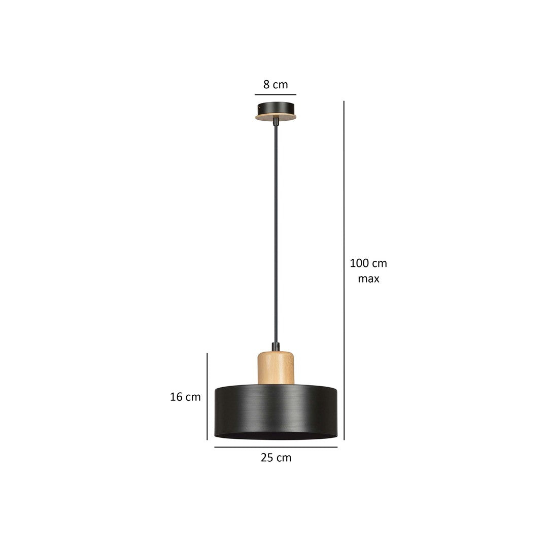 Lustra suspendata TORIN 1 neagra