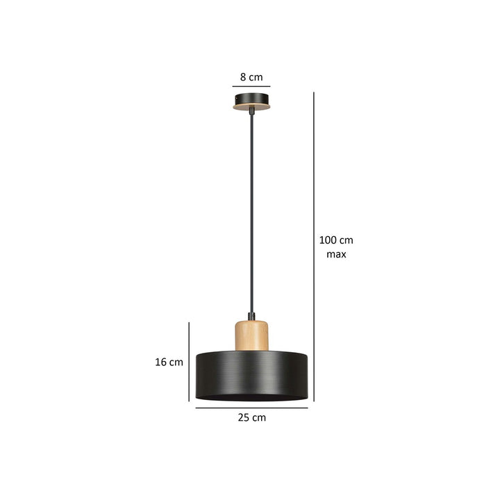 Lustra suspendata TORIN 1 neagra