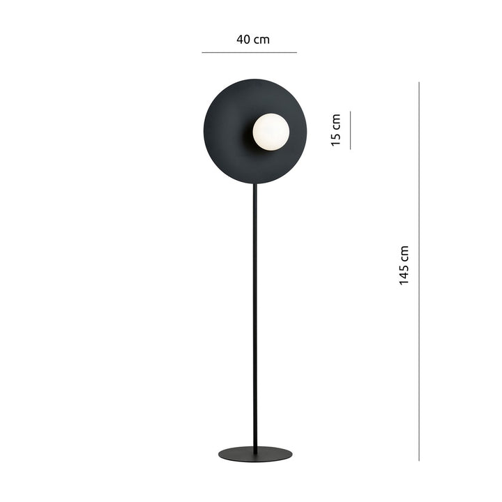 Lampa de podea OSLO LP BLACK/OPAL