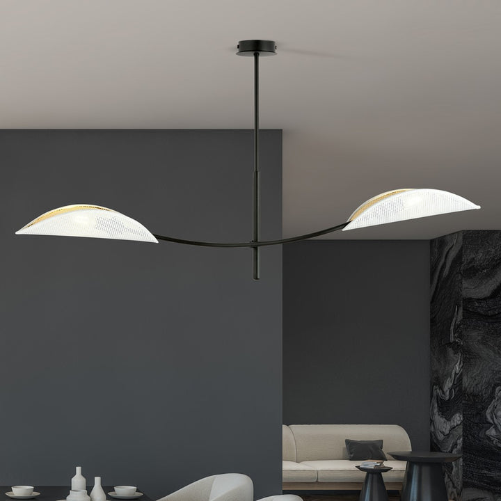 Lustra LOTUS 2 alba/auriu