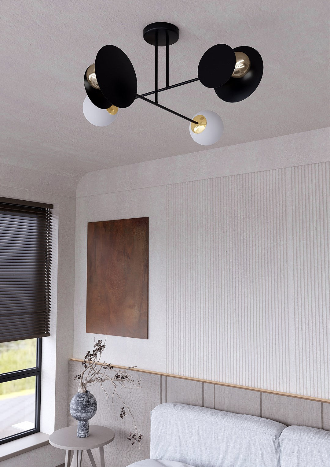 Plafoniera MINERVA 4 neagra