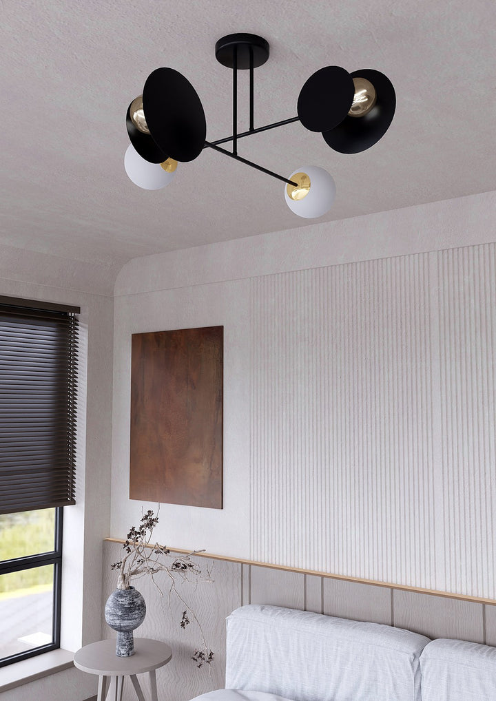 Plafoniera MINERVA 4 neagra