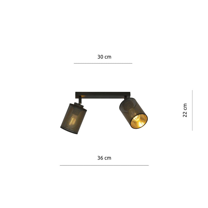 Plafoniera BRONX 2 neagra