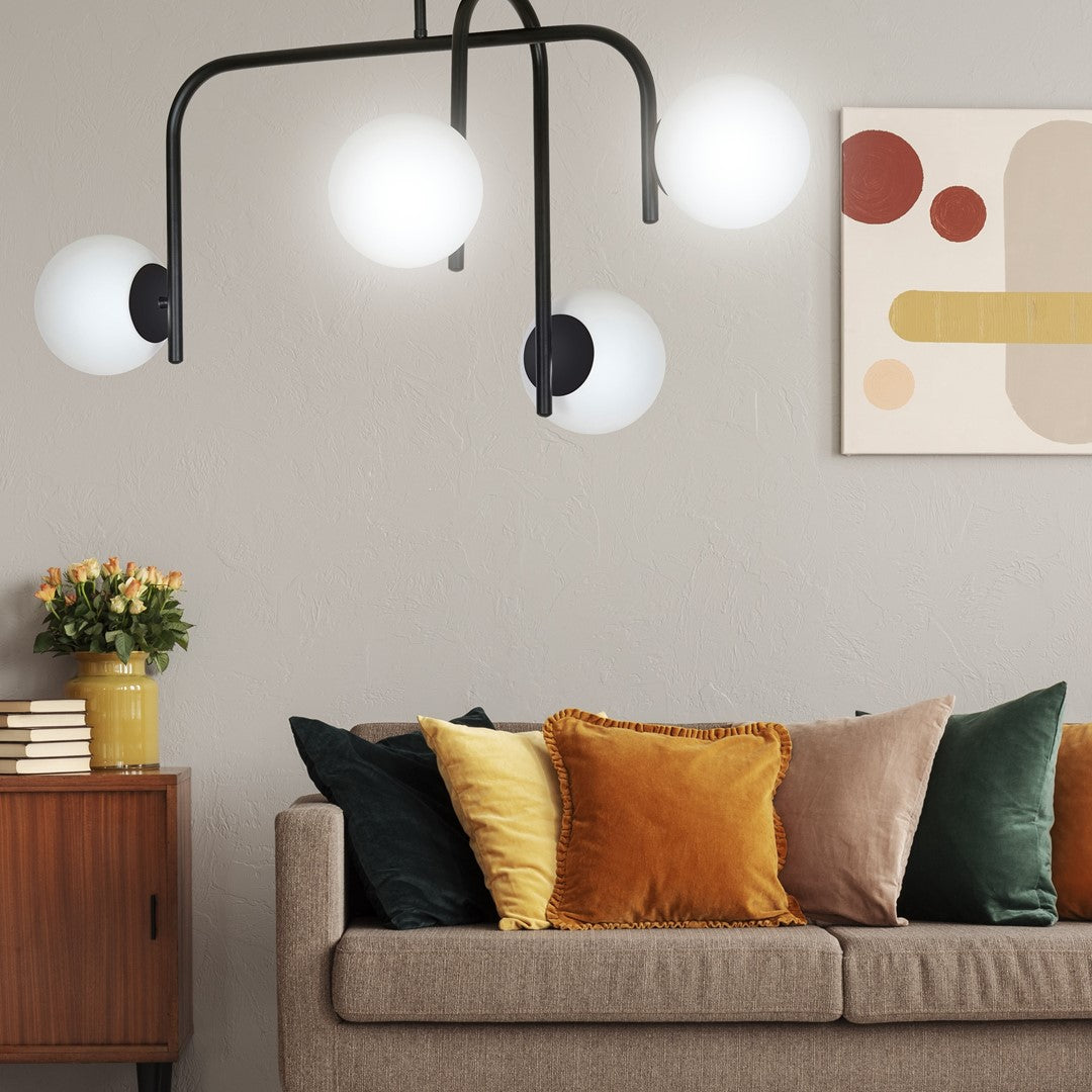 Plafoniera KALF 4B neagra