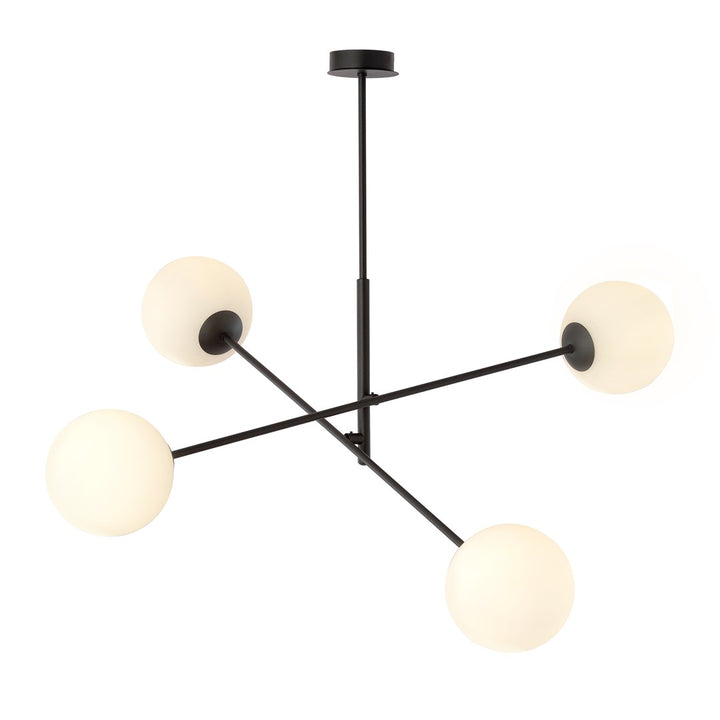 Lustra LINEAR 4 neagra/opal
