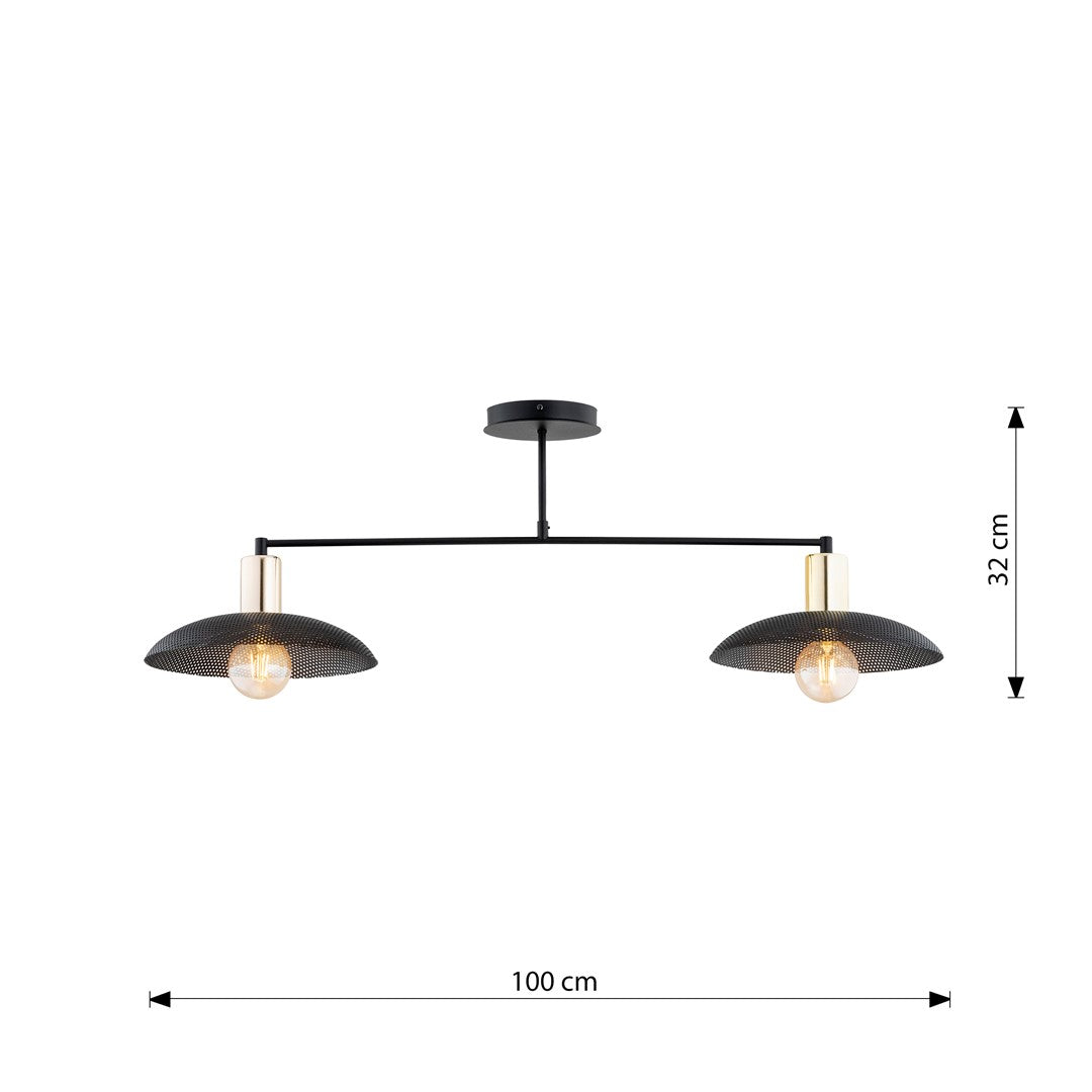 Plafoniera SPIRIT 2 neagra