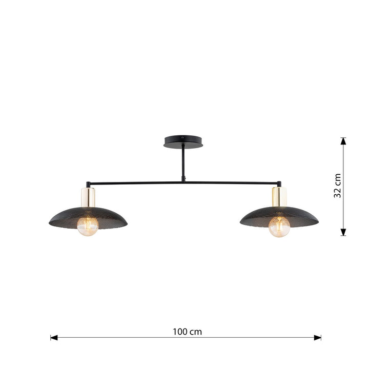 Plafoniera SPIRIT 2 neagra