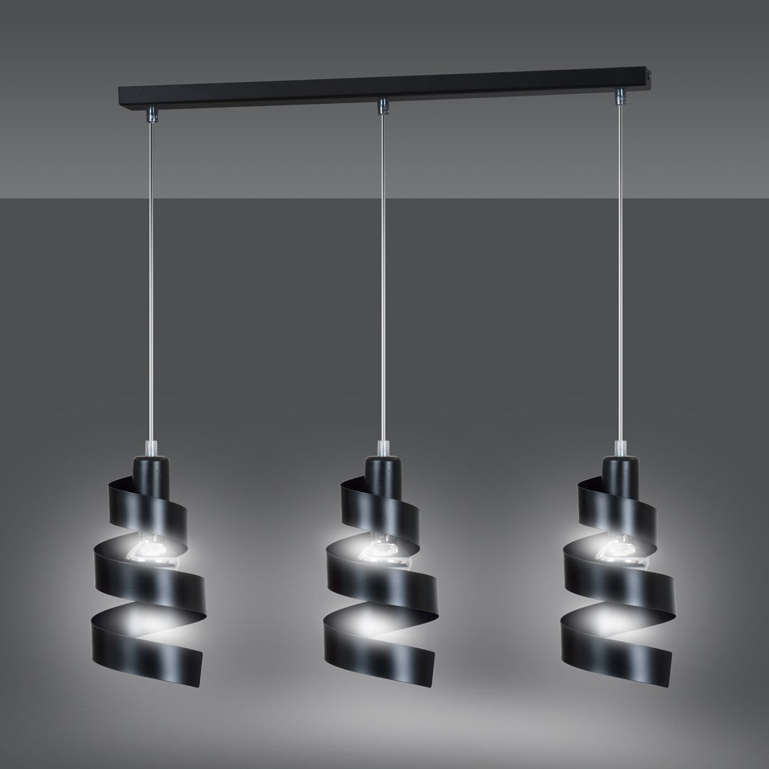 Lustra suspendata SAGA 3 neagra