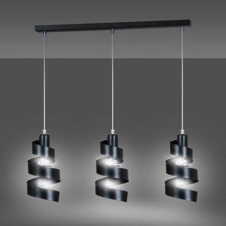 Lustra suspendata SAGA 3 neagra