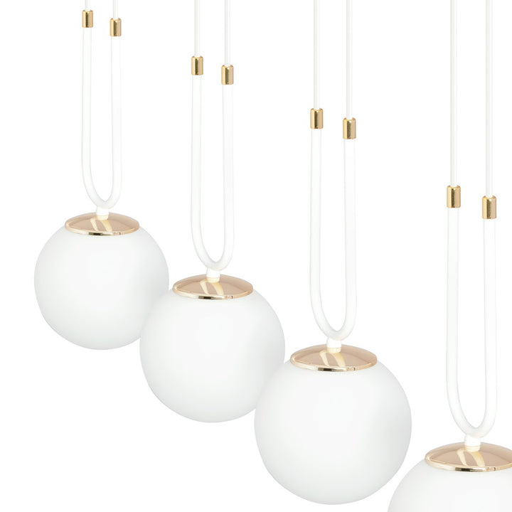 Lustra suspendata GLAM 4 alba/opal