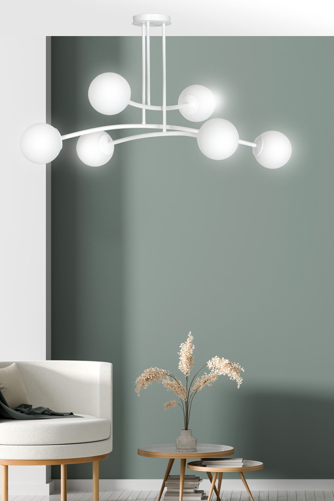 Lustra HALLDOR 6 alba