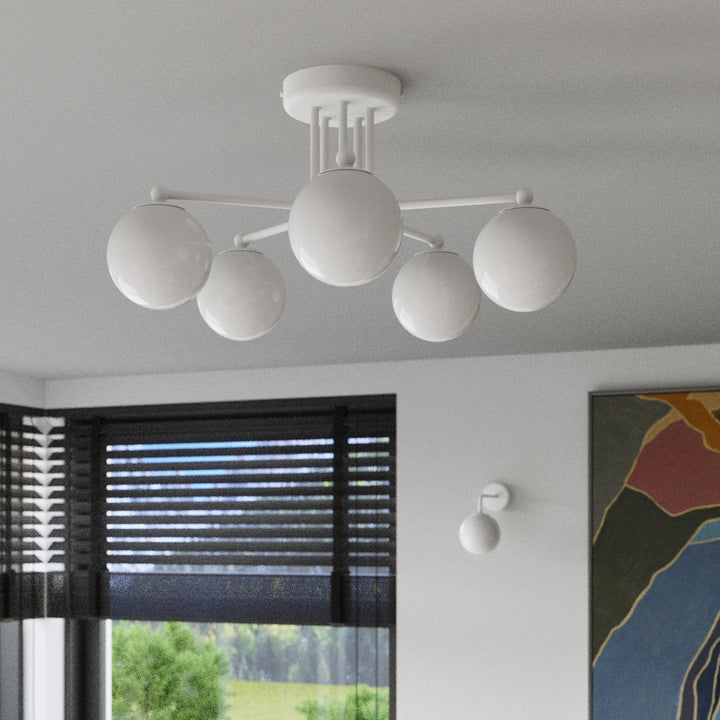 Candelabru ASTRAL 5 alb