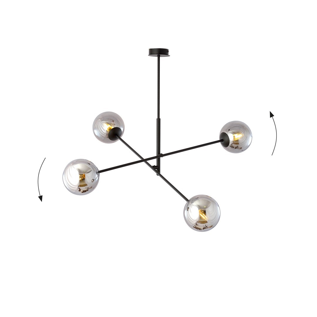 Lustra LINEAR 4 neagra/grafit