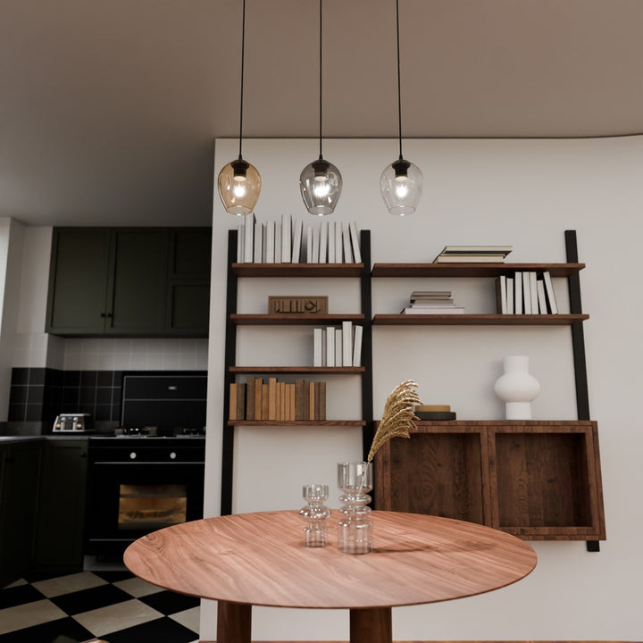 Lustra suspendata ISTAR 3 neagra MIX