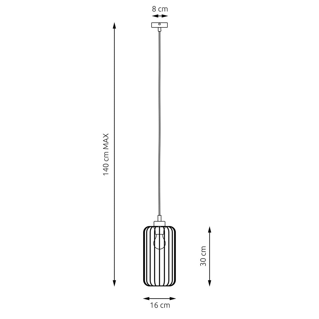 Pendul VANDER 1 negru cu auriu