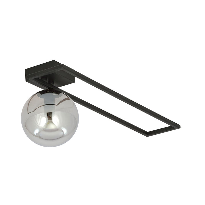Plafoniera IMAGO 1C neagra cu abajur grafit