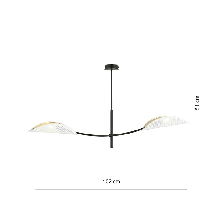 Lustra LOTUS 2 alba/auriu