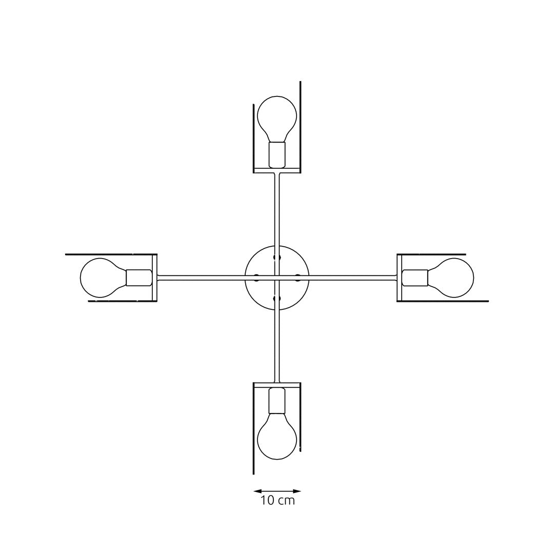 Lustra suspendata XOTIC 4 alba