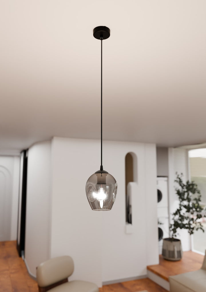 Pendul ISTAR 1 negru cu abajur grafit
