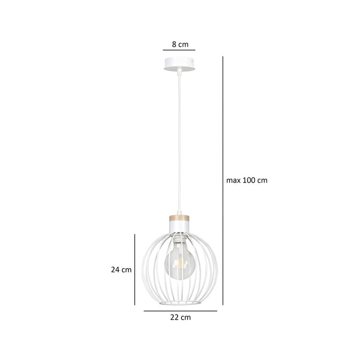 Pendul BARBADO 1 alb