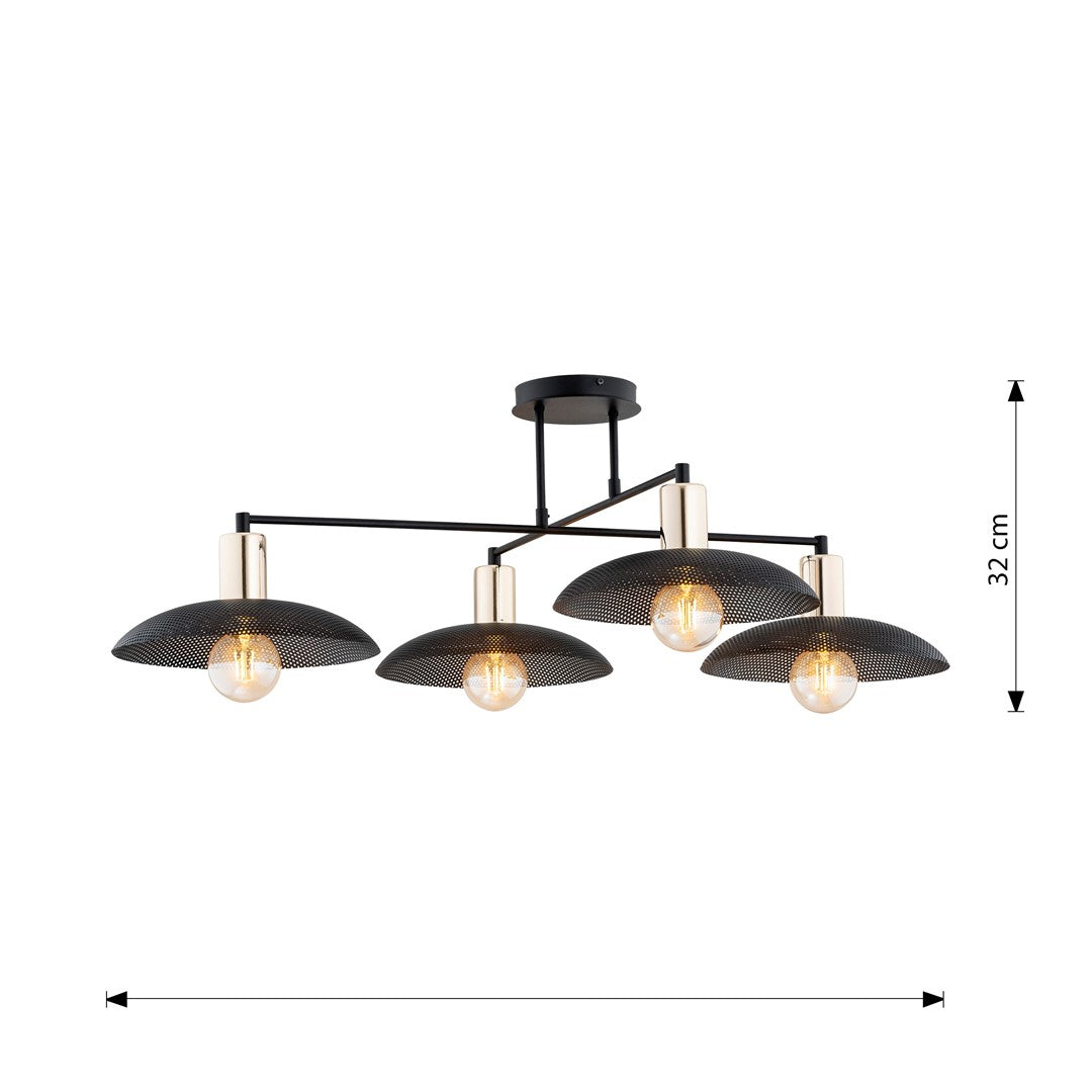 Plafoniera SPIRIT 4 neagra
