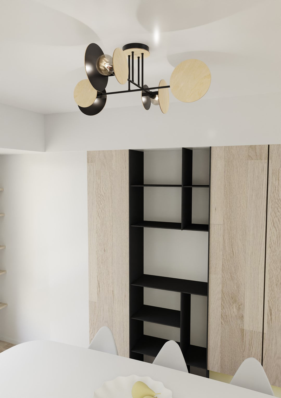Plafoniera neagra ZITA 4 BLACK