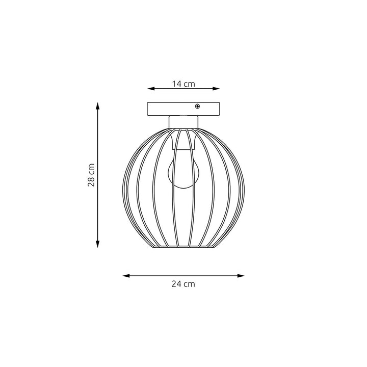 Plafoniera NEST 1 neagra