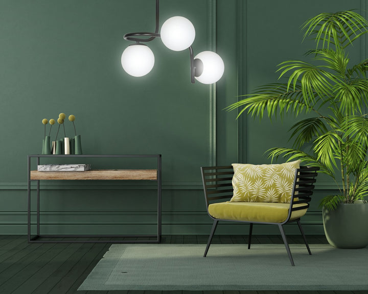 Plafoniera KALF 3 neagra