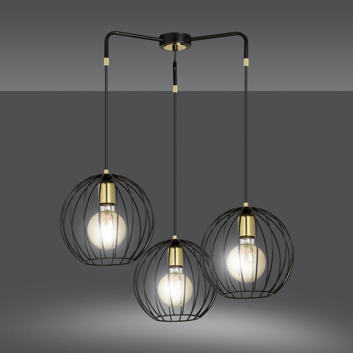 Lustra suspendata ALBIO 3 neagra