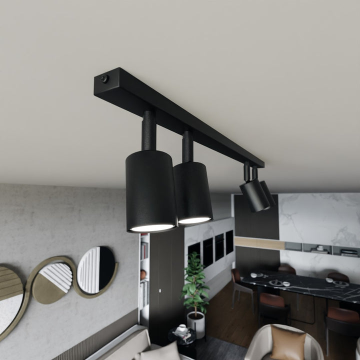 Plafoniera FLASH 4 neagra