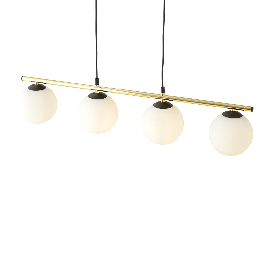 Lustra suspendata ALORA 4 neagra OPAL