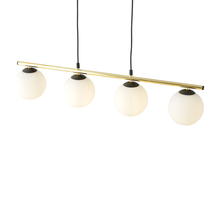 Lustra suspendata ALORA 4 neagra OPAL
